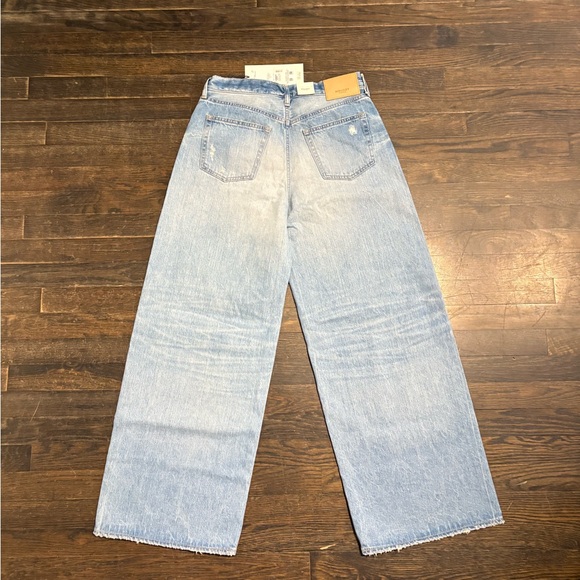 MOUSSY Lowell Super Wide Pants in Light Blue NWT. - Picture 7 of 7